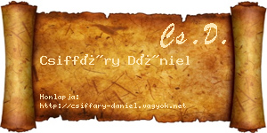 Csiffáry Dániel névjegykártya