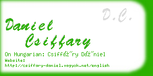 daniel csiffary business card